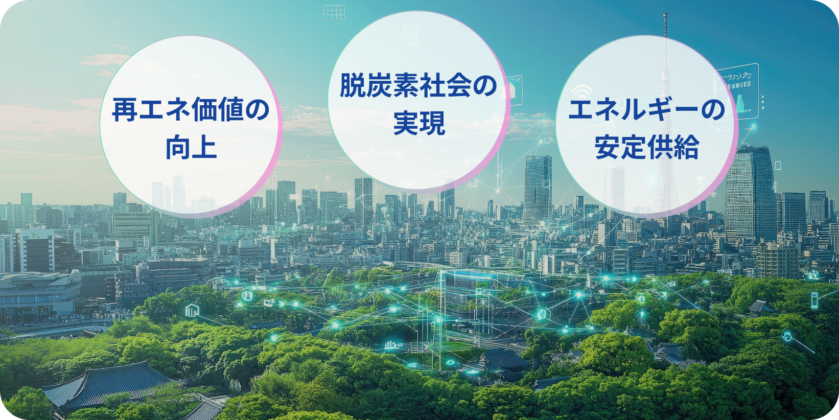 再エネ価値の向上 脱炭素社会の実現 エネルギーの安定供給